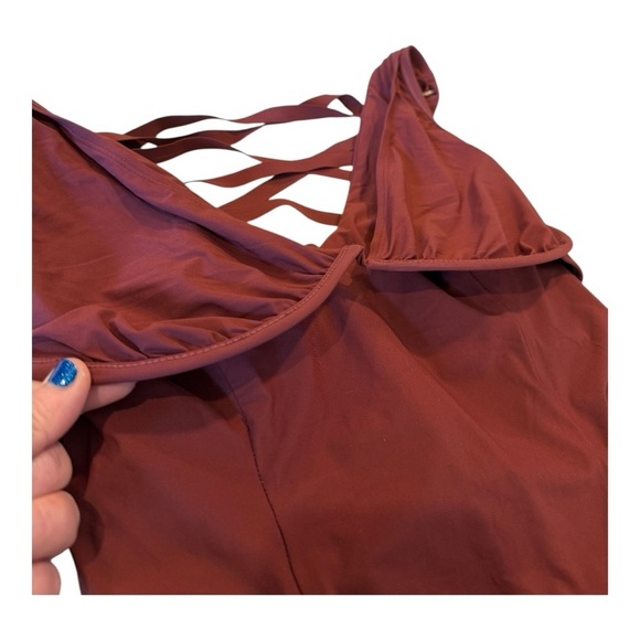 Miraclesuit by Amoressa Lace Up Underwire One Piece Tummy Control Swimsuit 14 - Picture 11 of 16